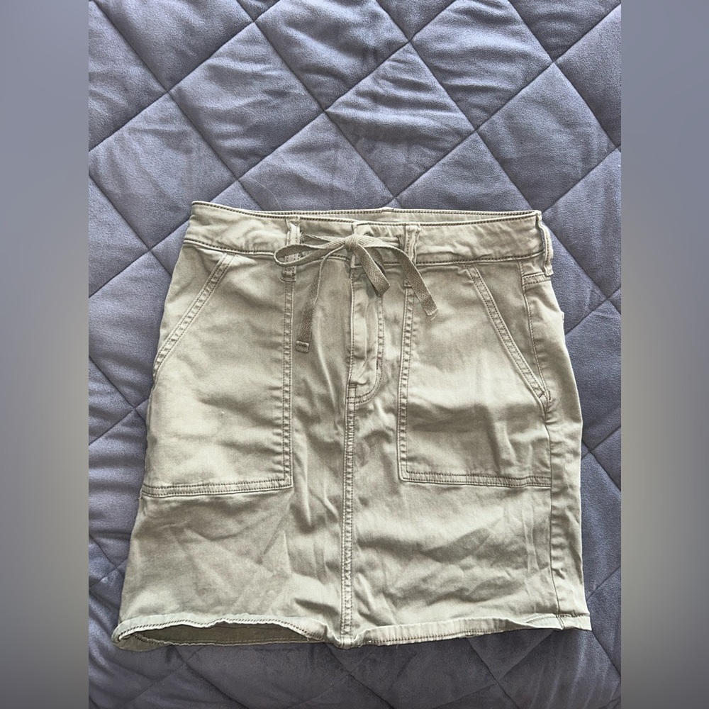 Army green skirt